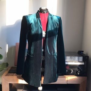Calvin Klein Forest Green Velvet Blazer